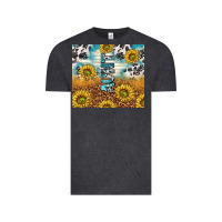 Vintage Black aunt sunflower leopard glitter Vintage Tee - TumblerDesignByShophia