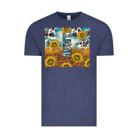 Vintage Denim aunt sunflower leopard glitter Vintage Tee - TumblerDesignByShophia