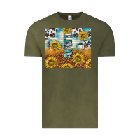 Vintage Olive aunt sunflower leopard glitter Vintage Tee - TumblerDesignByShophia