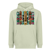 Matcha football serape cowhide turquoise glitter  brushstrokes Heavyweight Hoodie - Artiststas