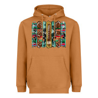 Meerkat football serape cowhide turquoise glitter  brushstrokes Heavyweight Hoodie - Artiststas