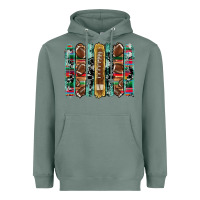Sage football serape cowhide turquoise glitter  brushstrokes Heavyweight Hoodie - Artiststas