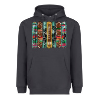 Smoke football serape cowhide turquoise glitter  brushstrokes Heavyweight Hoodie - Artiststas