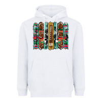 White football serape cowhide turquoise glitter  brushstrokes Heavyweight Hoodie - Artiststas