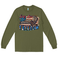 Army Green Long live freedom 4th of july Long Sleeve Tee - CowGirlArtShop
