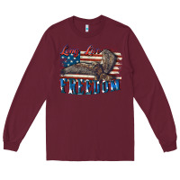 Burgundy Long live freedom 4th of july Long Sleeve Tee - CowGirlArtShop