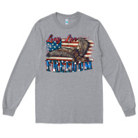 Heather Grey Long live freedom 4th of july Long Sleeve Tee - CowGirlArtShop