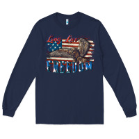 Navy Long live freedom 4th of july Long Sleeve Tee - CowGirlArtShop