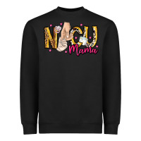 Black Nicu Mama Heavyweight Sweatshirt - CowhideDigitalArt
