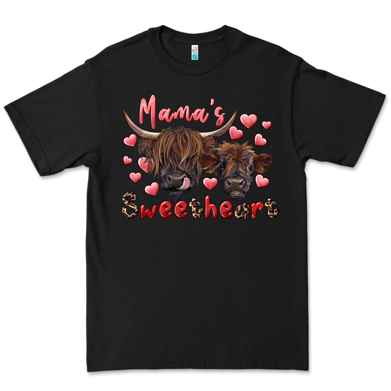 Mama's Sweetheart Highland Cow And Calf Premium Tee by RanaPortraitStore | Teevron