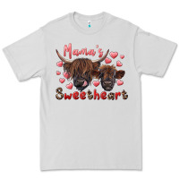 Dove Grey mama's sweetheart highland cow and calf Premium Tee - RanaPortraitStore