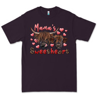 Plum mama's sweetheart highland cow and calf Premium Tee - RanaPortraitStore