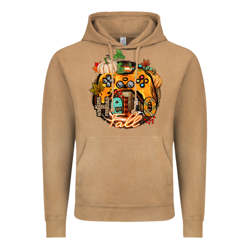 Hello Fall Gamer Vintage Hoodie by CowGirlArtShop | Teevron