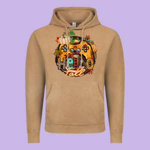 Hello Fall Gamer Vintage Hoodie Designed By Cowgirlartshop