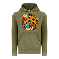 Vintage Olive hello fall gamer Vintage Hoodie - CowGirlArtShop