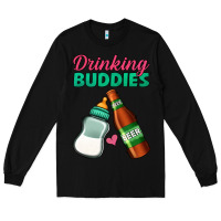 Black Drinking Buddies Long Sleeve Tee - Jasminsmagicworld
