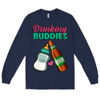 Navy Drinking Buddies Long Sleeve Tee - Jasminsmagicworld