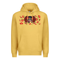 Antique Gold sugar skull rose libbey glass Premium Hoodie - BundleAndBundleShop