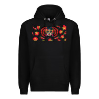 Black sugar skull rose libbey glass Premium Hoodie - BundleAndBundleShop