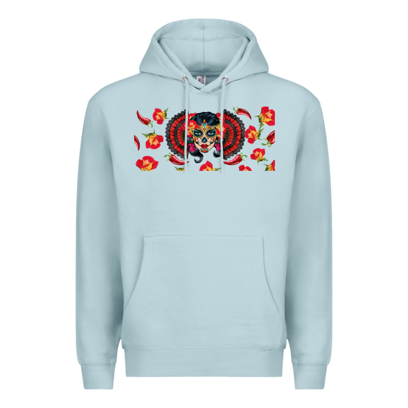 Sugar Skull Rose Libbey Glass Premium Hoodie by BundleAndBundleShop | Teevron