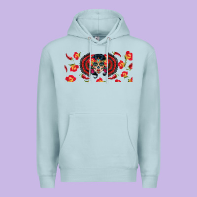 Sugar Skull Rose Libbey Glass Premium Hoodie Designed By Bundleandbundleshop