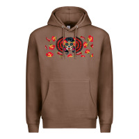 Chestnut sugar skull rose libbey glass Premium Hoodie - BundleAndBundleShop