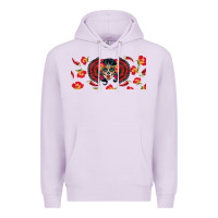 Lilac sugar skull rose libbey glass Premium Hoodie - BundleAndBundleShop