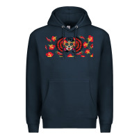 Navy sugar skull rose libbey glass Premium Hoodie - BundleAndBundleShop