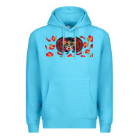 Ocean Blue sugar skull rose libbey glass Premium Hoodie - BundleAndBundleShop