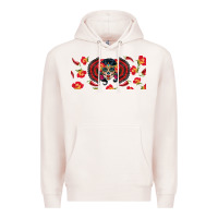 Pale Pink sugar skull rose libbey glass Premium Hoodie - BundleAndBundleShop