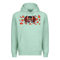 Seafoam sugar skull rose libbey glass Premium Hoodie - BundleAndBundleShop