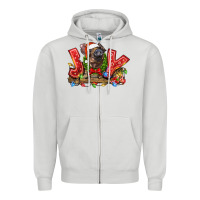 Dove Grey joy pig Zipper Hoodie - LillyAllenDesigns