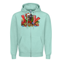 Seafoam joy pig Zipper Hoodie - LillyAllenDesigns