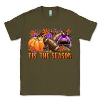 Army Green Tis' the season Football purple helmet Classic Tee - NancyCooperArtShop