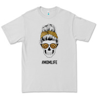 Dove Grey Yellow Glitter, Leopard Pattern Mom Skull Premium Tee - Bettercallsaul