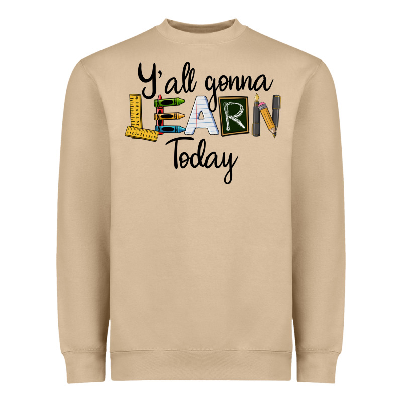 Y'all Gonna Learn Today Heavyweight Sweatshirt by LillyAllenDesigns | Teevron
