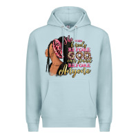 Blue Mist She who kneels before god can stand before anyone Premium Hoodie - RanaPortraitStore