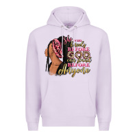 Lilac She who kneels before god can stand before anyone Premium Hoodie - RanaPortraitStore