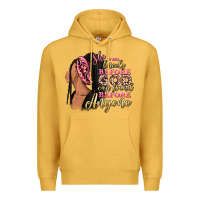 Mustard She who kneels before god can stand before anyone Premium Hoodie - RanaPortraitStore