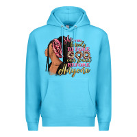 Ocean Blue She who kneels before god can stand before anyone Premium Hoodie - RanaPortraitStore
