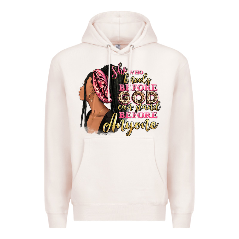 She Who Kneels Before God Can Stand Before Anyone Premium Hoodie by RanaPortraitStore | Teevron