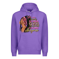 Purple She who kneels before god can stand before anyone Premium Hoodie - RanaPortraitStore