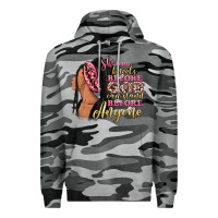 Slate Camo She who kneels before god can stand before anyone Premium Hoodie - RanaPortraitStore