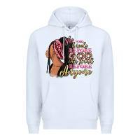 White She who kneels before god can stand before anyone Premium Hoodie - RanaPortraitStore