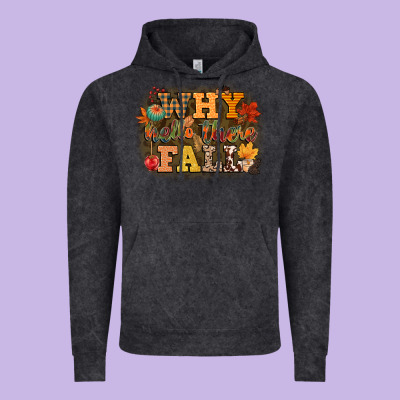 Why Hello There Fall Vintage Hoodie Designed By Cowgirlartshop
