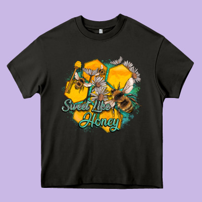 Sweet Like Honey Heavy Core Tee Designed By Artiststas