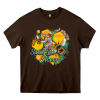 Chocolate Brown sweet like honey Heavy Core Tee - Artiststas