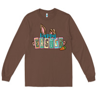 Chestnut Happy Easter Easter Day Long Sleeve Tee - CowGirlArtShop