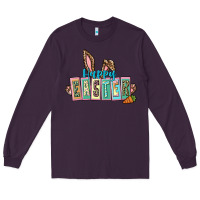 Plum Happy Easter Easter Day Long Sleeve Tee - CowGirlArtShop