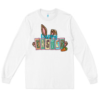 White Happy Easter Easter Day Long Sleeve Tee - CowGirlArtShop